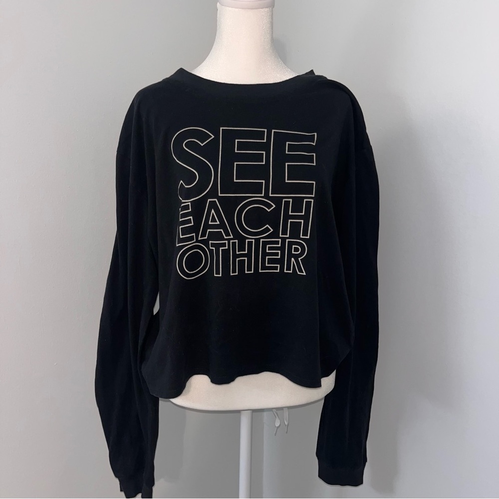 Black‎ Graphic Women's Top-XL